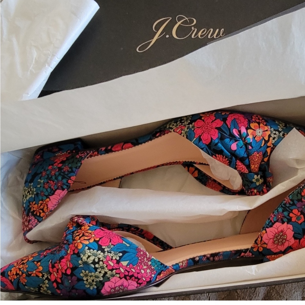 J Crew Liberty Ciara Print Knotted Floral Flats